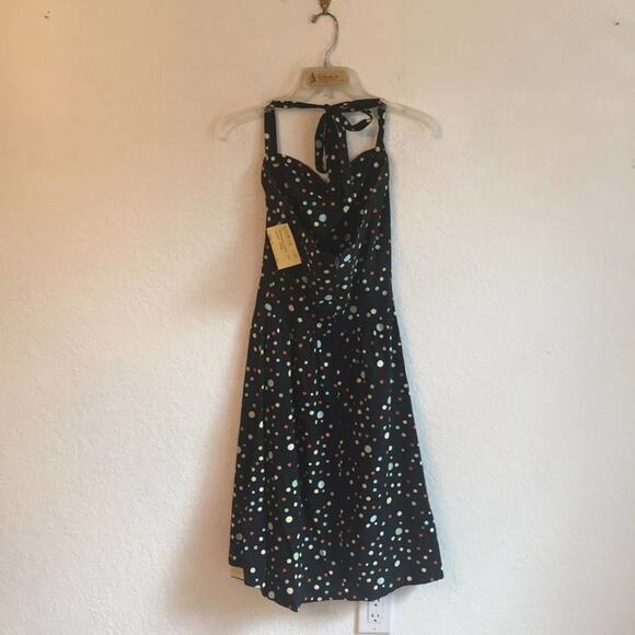 Repro XS rockability polka dot halter dress bow - Picture 5 of 7